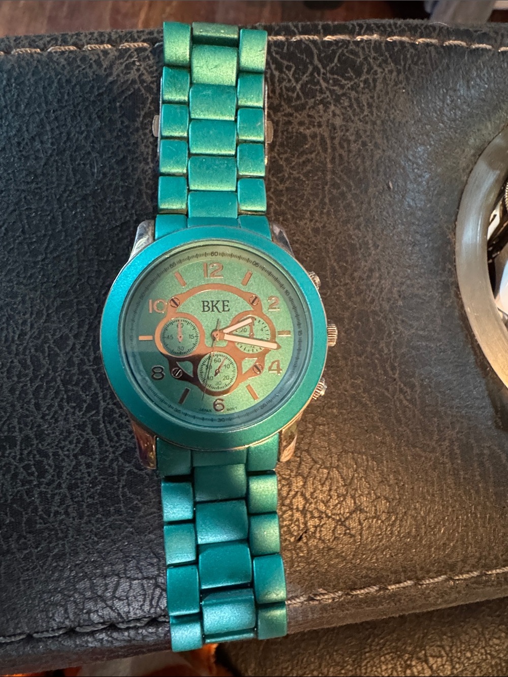 BKE Teal Bracelet-Style Women's Watch with Accent Subdials